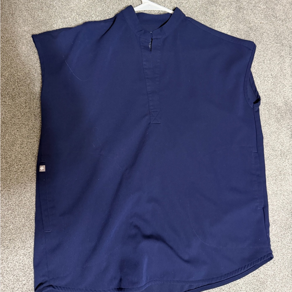 Figs Navy Blue Rafaela Oversized Scrub Top